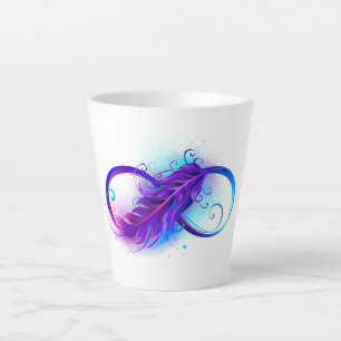 Infinity with Purple Feather Milchtasse