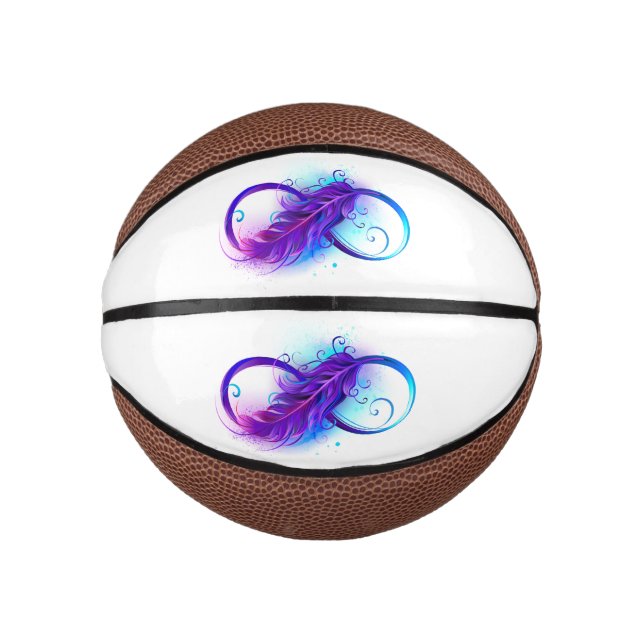 Infinity with Purple Feather Mini Basketball (Vorderseite)