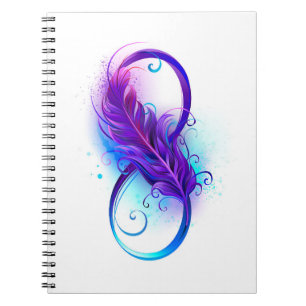 Infinity with Purple Feather Notizblock