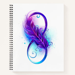 Infinity with Purple Feather Notizbuch
