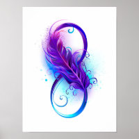 Infinity with Purple Feather