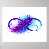 Infinity with Purple Feather