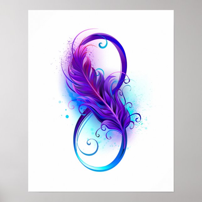 Infinity with Purple Feather Poster (Vorne)