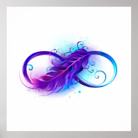 Infinity with Purple Feather