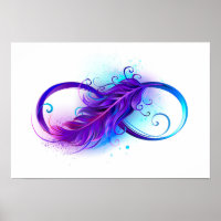Infinity with Purple Feather