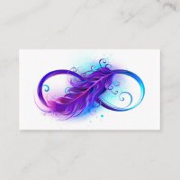 Infinity with Purple Feather
