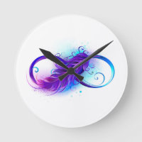 Infinity with Purple Feather