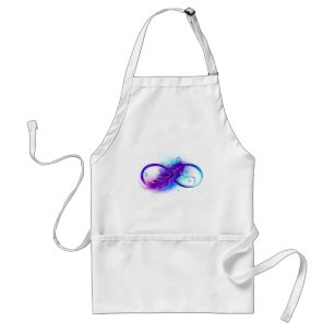 Infinity with Purple Feather Schürze
