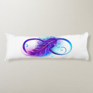 Infinity with Purple Feather Seitenschläferkissen