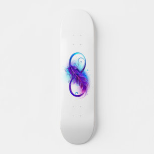 Infinity with Purple Feather Skateboard
