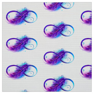 Infinity with Purple Feather Stoff