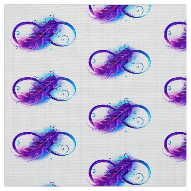 Infinity with Purple Feather Stoff (Muster)