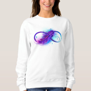 Infinity with Purple Feather Sweatshirt
