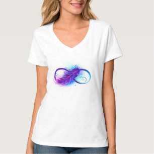 Infinity with Purple Feather T-Shirt