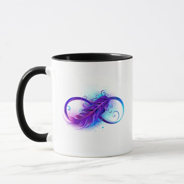 Infinity with Purple Feather Tasse (Links)