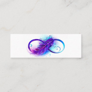 Infinity with Purple Feather Telefonnummerkarte