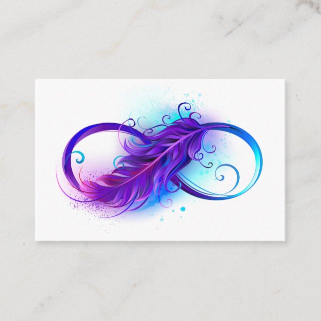 Infinity with Purple Feather Terminkarte (Vorderseite)