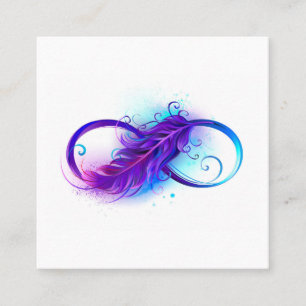 Infinity with Purple Feather Terminkarte