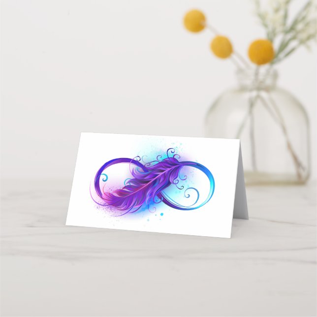 Infinity with Purple Feather Treuekarte (Vorderseite)