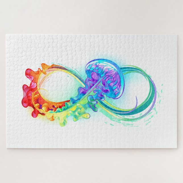 Infinity with Rainbow Jellyfish (Horizontal)