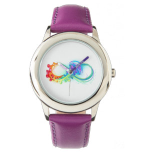 Infinity with Rainbow Jellyfish Armbanduhr