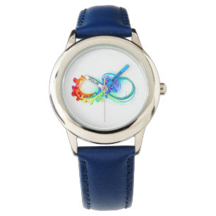 Infinity with Rainbow Jellyfish Armbanduhr