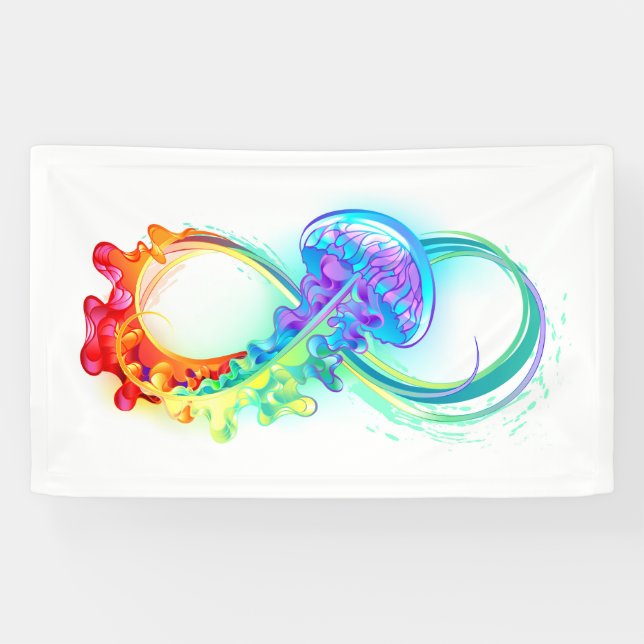 Infinity with Rainbow Jellyfish Banner (Horizontal)