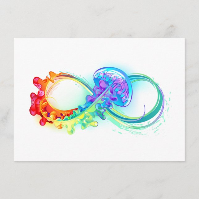 Infinity with Rainbow Jellyfish Begleitkarte (Vorderseite)