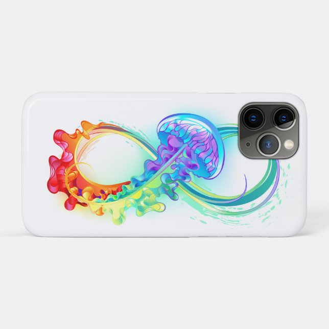 Infinity with Rainbow Jellyfish Case-Mate iPhone Hülle (Rückseite (Horizontal))