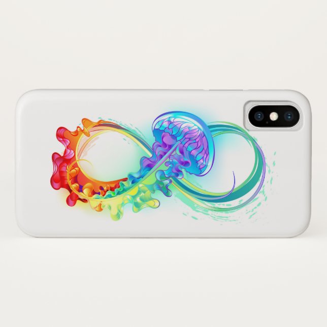 Infinity with Rainbow Jellyfish Case-Mate iPhone Hülle (Rückseite (Horizontal))