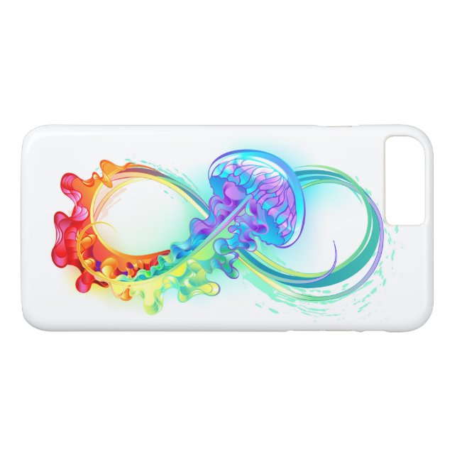 Infinity with Rainbow Jellyfish Case-Mate iPhone Hülle (Rückseite (Horizontal))