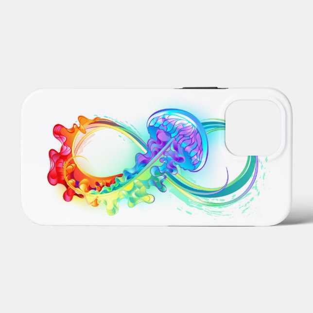Infinity with Rainbow Jellyfish Case-Mate iPhone Hülle (Rückseite (Horizontal))