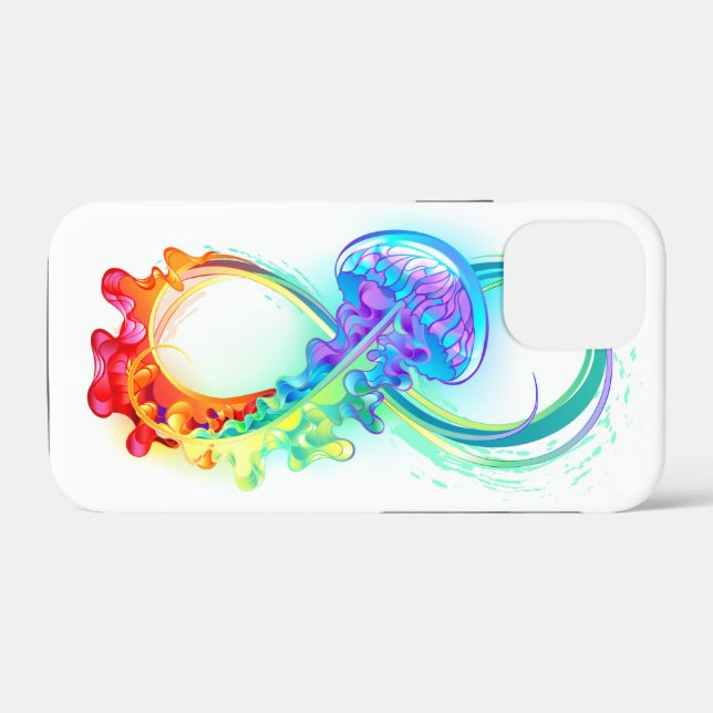Infinity with Rainbow Jellyfish Case-Mate iPhone Hülle (Rückseite (Horizontal))