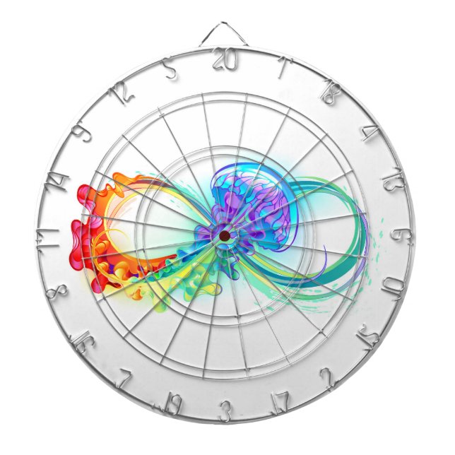 Infinity with Rainbow Jellyfish Dartscheibe (vorne)