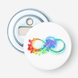 Infinity with Rainbow Jellyfish Flaschenöffner