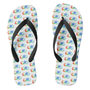 Infinity with Rainbow Jellyfish Flip Flops