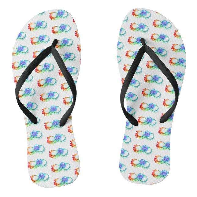 Infinity with Rainbow Jellyfish Flip Flops (Fußbett)