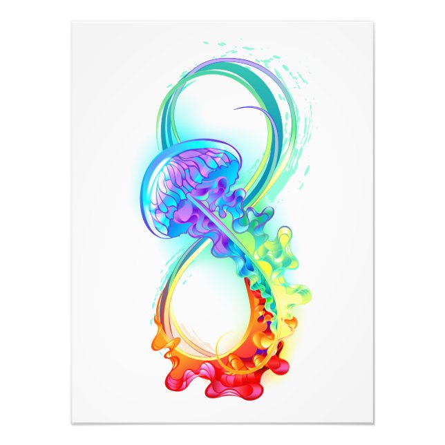 Infinity with Rainbow Jellyfish Fotodruck (Vorne)