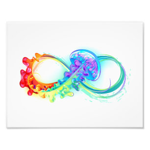 Infinity with Rainbow Jellyfish Fotodruck