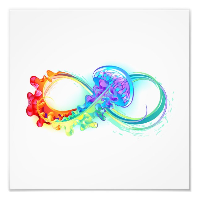 Infinity with Rainbow Jellyfish Fotodruck (Vorne)