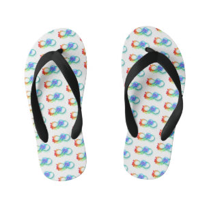 Infinity with Rainbow Jellyfish Kinderbadesandalen