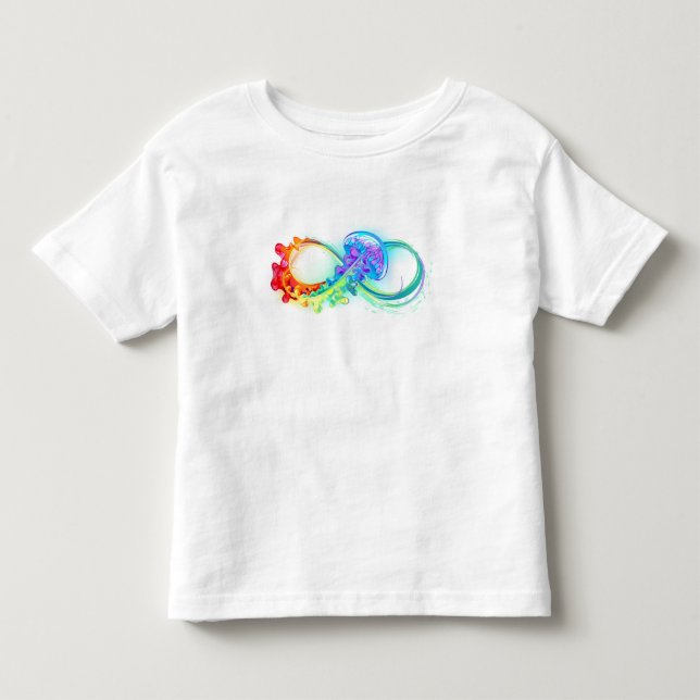 Infinity with Rainbow Jellyfish Kleinkind T-shirt (Vorderseite)