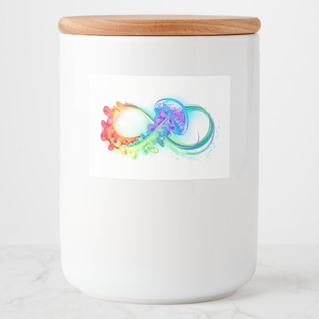 Infinity with Rainbow Jellyfish Lebensmitteletikett (Vorderseite)