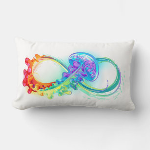Infinity with Rainbow Jellyfish Lendenkissen