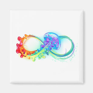 Infinity with Rainbow Jellyfish Magnet