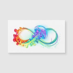 Infinity with Rainbow Jellyfish Magnetkarte