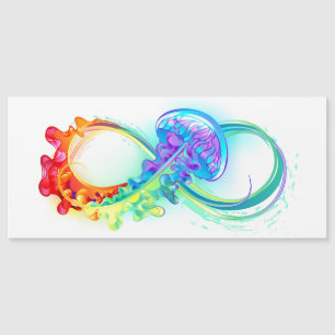 Infinity with Rainbow Jellyfish Magnetkarte
