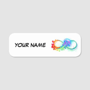 Infinity with Rainbow Jellyfish Namensschild