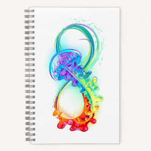 Infinity with Rainbow Jellyfish Notizbuch