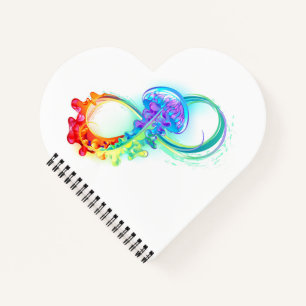 Infinity with Rainbow Jellyfish Notizbuch